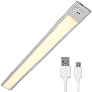 LED's light Onderbouwlamp 40 cm kastlamp 2 W met sensor batterij USB-C dimbaar warm wit neutraal wit koud wit magneethouder