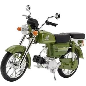 Elektrische legering motorfiets Voor HON&DA voor JiaLing JH-70 1/10 Legering Motorfiets Model Auto Speelgoed Diecast Simulatie Metaal Retro Straat Sport Klassieke Motor Collectie (Color : Green)