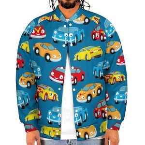 Het leuke Kleurrijke Honkbaljasje van Auto's Grappige Mensen Gedrukte Jas Zacht Sweatshirt voor de