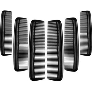 5 Stuks Pocket Plastic Haar Kammen Zwart Haar Kammen Kappers Styling Kammen Voor Vrouwen Mannen Kappers Kapper Salon Haarverzorging Tool