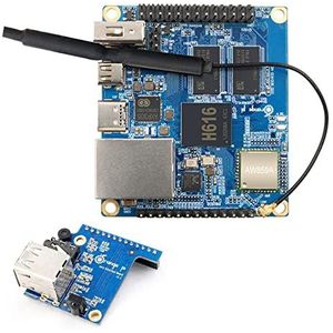 AMIUHOUN Voor Oranje Zero2 Allwinner H616 64-Bit -A53 1 GB DDR3 BT5.0 WiFi Set-Top Box Development Board+Uitbreiding Board