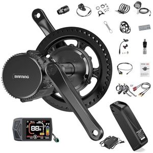 BAFANG Midmotor 250W 36V BBS01B Elektrische fiets conversie set met EKD01 Meertalige E-bike display Inclusief 36V 24Ah E-bike batterij voor 68mm kettingslager Mountainbikes racefietsen pendel fietsen
