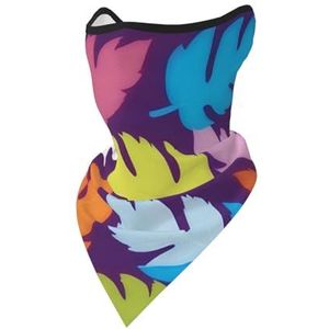UVBDF Heldere kleurrijke onkruid gezichtsbedekking sjaal, ademend voor hardlopen kamperen klimmen