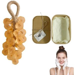 Druivenzeep, druivenzeep aan een touw, decoratieve handgemaakte kristallen druiven for het wassen van frisse lucht, langdurige geur, milde reiniging, kerstcadeau for mannen en vrouwen(Osmanthus)