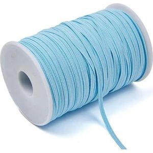 3mm 6mm Naai-elastiek Kleurrijke hoge elastische rubberen band voor kleding Tailleband Stretchtouw Haarelastisch lint 5y-lichtblauw-6mm 5yards