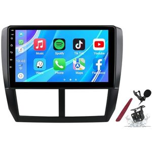 Android 14 Autoradio Stereo voor S-ubaru Forester (2007-2012) 9-inch Touchscreen Multimedia Speler met Draadloze Carplay GPS Navigatie FM RDS Bluetooth 5G-WiFi SWC DSP,M100s