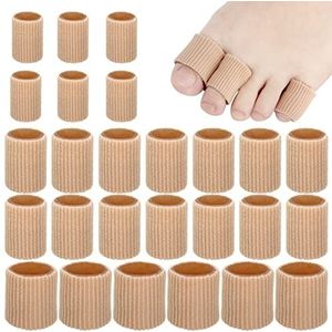 26 stuks teen kussen buis 0,98 inch teen buizen mouwen 3 verschillende maten zachte gel maïs pad beschermers voor kussens likdoorns, blaren, oproepen, tenen en vingers.