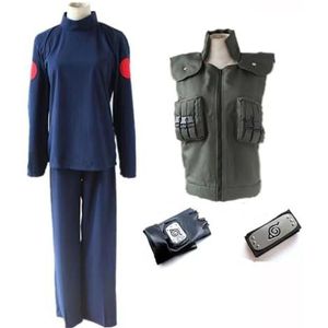 TAOYNJ Kakashi Hatake Cosplay kostuum | Ninja-uniform met vest (XXL)