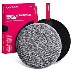 Caveem Exfoliërende Body Scrubber, Bad- en Body Scrub Buffer, Lichaamsexfoliator voor het Verwijderen van Dode Huid, Zachte en Ruwe Lichtgewicht Spons voor de Douche (2-Pack)