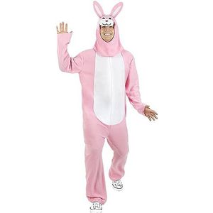 Funidelia | Roze konijnenkostuum voor mannen Dieren - Kostuum voor Volwassenen, Accessoire verkleedkleding en rekwisieten voor Halloween, carnaval & feesten - Maat S-M - Wit
