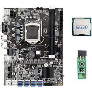 AMIUHOUN B75 USB ETH Mijnbouw Moederbord 8XUSB3.0+G630 CPU+Switch Board LGA1155 DDR3 MSATA USB3.0 B75 USB BTC Moederbord