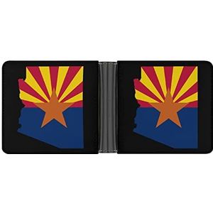 Vlagkaart van Arizona Mesh Leuke RFID Blokkerende Bifold Portemonnee Slanke Portemonnee met Creditcard Houder Organizer voor Mannen Vrouwen