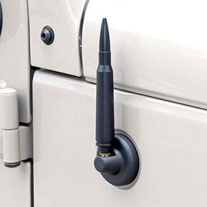 ZYTC Bullet Style Stubby Antenne Mast Radio Antenne Zwart Vervanging Fit Jeep Wrangler JK & JL & TJ 1997-2019 | 5.7 inch