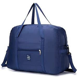 Cabine tas voor easyJet onderstoel cabine tas lichtgewicht grote opvouwbare plunjezak nylon holdall handbagage koffer dragen op bagage vlucht tas bagage organizer opslag, marineblauw