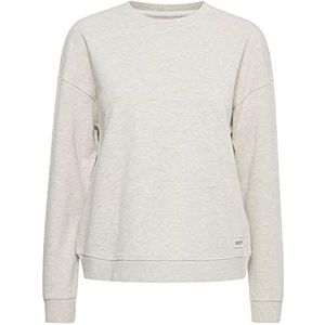 OXMO OXGrynet Sweatshirt voor dames, met ronde hals, Oyster Grey Melange (201144), L
