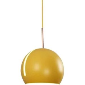 TONFON Moderne gele metalen kap kroonluchter eenvoud woondecoratie hanglamp creatief E27 metaal hanglamp for keuken eiland woonkamer slaapkamer nachtkastje eetkamer hal plafondlamp armatuur(Yellow)