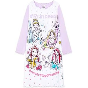 Disney Nachthemd voor meisjes, zacht, ademend, lange of korte mouwen, nachthemd voor meisjes, Lila Prinsessen, 3-4 jaar