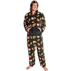 South Park Pyjama voor volwassenen, eendelig voor de winter, warme onesie voor heren en jongeren, Veelzijdig te gebruiken., S