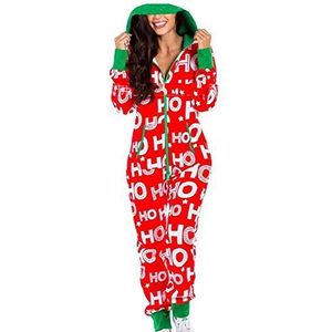 Fleece onesies voor dames, all-in-one piece pyjama bedrukt slaappak, onesie, PJS nachtkleding, 7, S