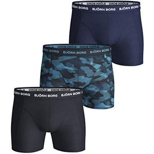 Björn Borg Boxershorts voor heren, verpakking van 3 stuks, blauw (Total Eclipse), M