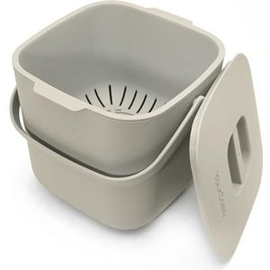 YourCasa Biologische afvalemmer keuken - 7 l - compostemmer keuken voor dagelijkse bio-afvalcontainers - vaatwasmachinebestendig - geurdicht - uitneembare zeef - biologische vuilnisemmer klein met