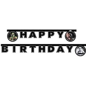 Procos - Verjaardagsbanner Happy Birthday Star Wars Galaxy van FSC-papier, PR93884