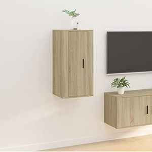 AJJHUUKI Entertainmentcentra & TV-standaards Wandmontage TV-meubel Sonoma Eiken 40x34,5x80 cm Meubels
