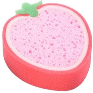 Cartoon Fruit Kinderen Bad Schoonmaken Spons Afwassen Spons Aardbei, 14,5 cm
