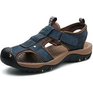 EKsma Sportsandalen voor heren, outdoor, wandelsandalen, gesloten teen, strand, visserswatersandalen, Blauw, 39.5 EU