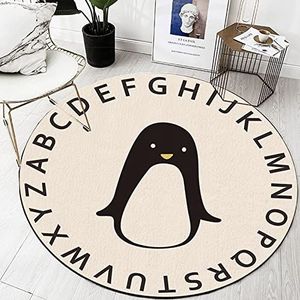 Designer Tapijt Modern tapijt   Big Area Vloerkleed Leuke pinguïn voor Slaapkamer & Home Decoration90x90cm rond