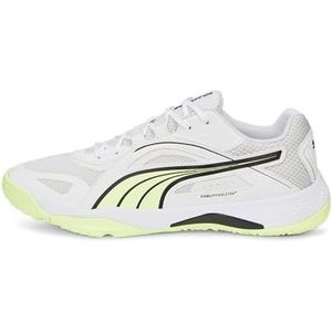 PUMA Unisex Solarstrike Ii Indoor Court Schoen, Puma White Fizzy Light PUMA Zwart, 44.5 EU