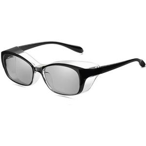 FGAQLUK Anti-pollenallergiebril, Gepolariseerde Zonnebril, Anti-blauw Licht Anticondensbril, Driedimensionale Bescherming, Geschikt For Mensen Met Gevoelige Ogen(Color:Zwart)