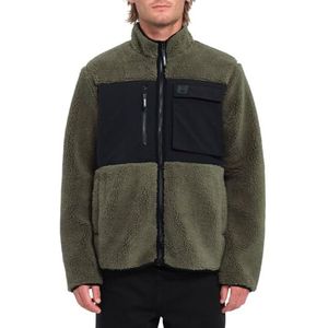 Volcom - Storm Stone Zip Wintermoss Fleecejack voor heren - Maat M - Groen