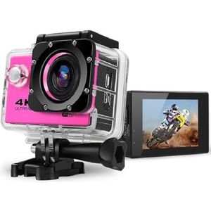 Actiecamera Ultra HD 4K/30fps Outdoor Mini Actie Camera WiFi Afstandsbediening Sport Camera Waterdichte Pro Moto Helm Sport Camera (Color : Black-Telecontrol, Size : No Card)