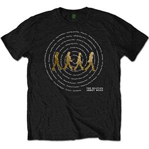 T-Shirt # M Black Unisex # Abbey Road Songs Swirl