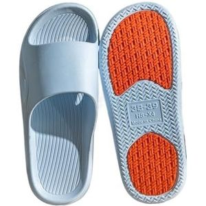 fengqingyunyan0304 Slides, lichte en comfortabele bad- en douchesandalen voor dames, voor dames en heren, Blauw, 38 EU