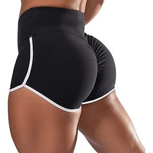Vrouwen Yoga Sport Shorts Summer Running Shorts Leggings Broek Yoga shorts Sexy Running Short Fitness Clothes Jogging (Color : Black 1, Size : S)