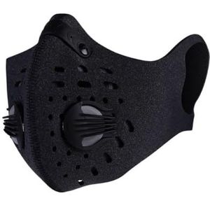 Actieve koolstofmasker, vervuilingsmasker, anti-pollen, allergenen, gezichtsmasker, uitlaatgasmasker, PM2.5, masker voor het fietsen in de open lucht, warm, zwart, gezichtsmasker voor stof