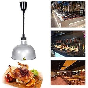 Commerciële warmtelamp voedselverwarmer licht commerciële voedselwarmtelamp, 250W verwarming conserveringslicht, intrekbare hangende kroonluchter, for hotels, keuken en cafetaria's