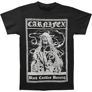 Carnifex Men's Black Candles Burning T Shirt En T Shirt Men Clothing Top Tee Funny Black overhemden(Small)