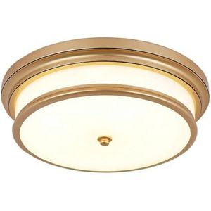 LONGDU Plafondlamp in Scandinavische stijl Ronde binnenplafondlamp Led-plafondlamp for slaapkamer, kantoor, trap, hotel, woonkamer, keuken, hal(Color:Gold,Size:M)