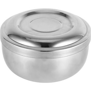 Scheerkom met deksel, mannen nat scheren zeep mok kom zilver metalen gezicht reiniging gezondheidszorg scheren tool