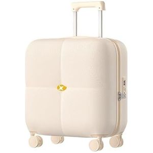 20 inch handbagage met wielen Combinatieslot met grote capaciteit Rolling Bagagekoffer Reiskoffers (Color : 20 inch Apricot colo)