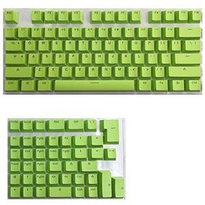 PBT Pudding Keycaps Set, PBT Keycaps Voor Mini Mechanisch Toetsenbord Pak Voor 61/64/68/71/82/84 Layout Toetsenbord met transparante RGB-letters (Apple Green)