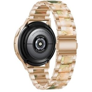 20 mm band geschikt for Samsung Galaxy Watch 3 41 mm 45 mm Actief 2 40 mm 44 mm Gear S3 staal + harsband geschikt for Huawei GT3 22 mm geschikt for Amazfit gts 3(Color:Rose Gold pink Gr,Size:20mm)
