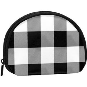 Portemonnee Portemonnee, Portemonnees Portemonnee Verandering Pouch Portemonnee Mini Portefeuilles voor Vrouwen Meisjes Gift, Buffalo Check Zwart Wit, zoals afgebeeld, Eén maat, Munt Pouch