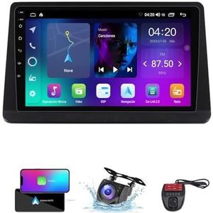 9 Inch Touchscreen Dubbel DIN Autoradio Compatibel met Mitsubishi Pajero 2 V30 V40 V20 1991-2004 met FM RDS DAB+ Autoradio Draadloze Carplay Android Auto Bluetooth 5.0 DSP(NF-2)