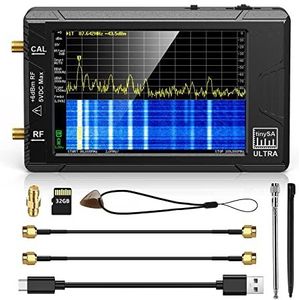 Spectrumanalysator, Spectrumanalysator TinySA ULTRA 4"" Weergave 100 kHz tot 5,3 GHz met 32 ​​GB kaartversie V0.4.5.1 Netwerk interne Lan-tester
