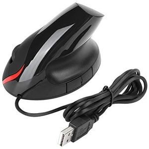Optische verticale muis, digitale bedrade ergonomische muis met verstelbare hoek, USB bedrade muis voor laptop/desktop/pc/macbook - zwart