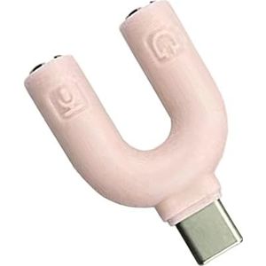 JAMNGHB Dubbele Hoofdtelefoon Adapter U-vormige Connectoren Voor Smartphones Tabletten Maakt Gedeelde Playbacks Clear Voice Chatten Dubbele Adapter